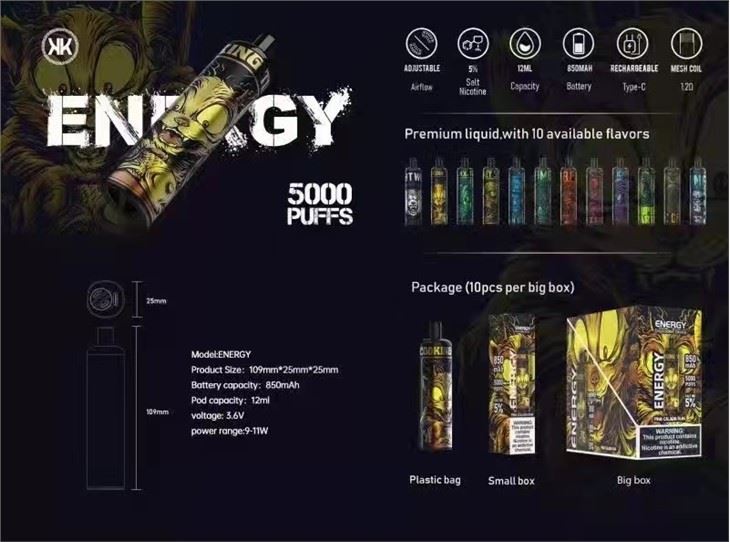 KK Energy Vape Descartável
