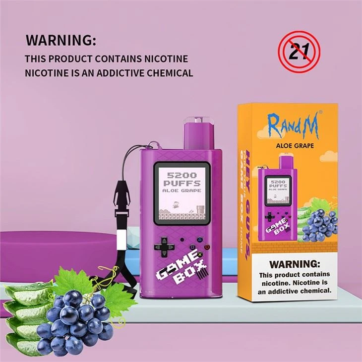 Vape descartável de sopro descartável Randm Game Box 5200