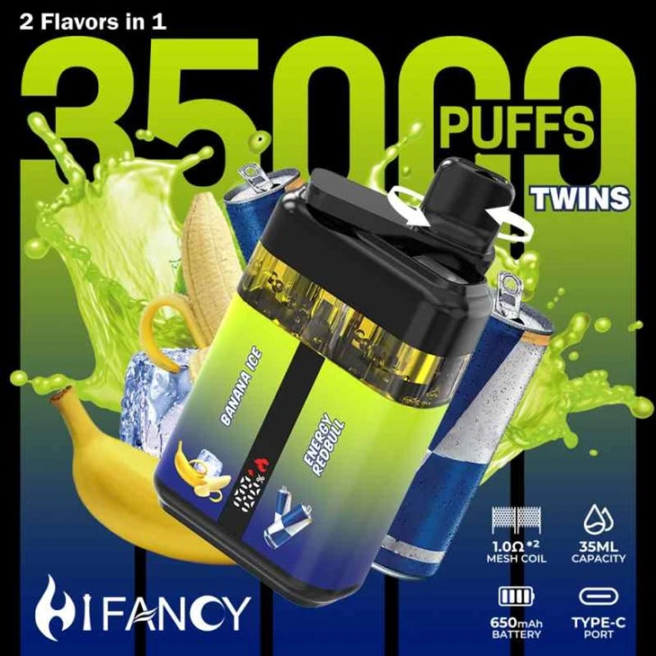 Hifancy gêmeos 35000 Pufos Vape Dual Sabores