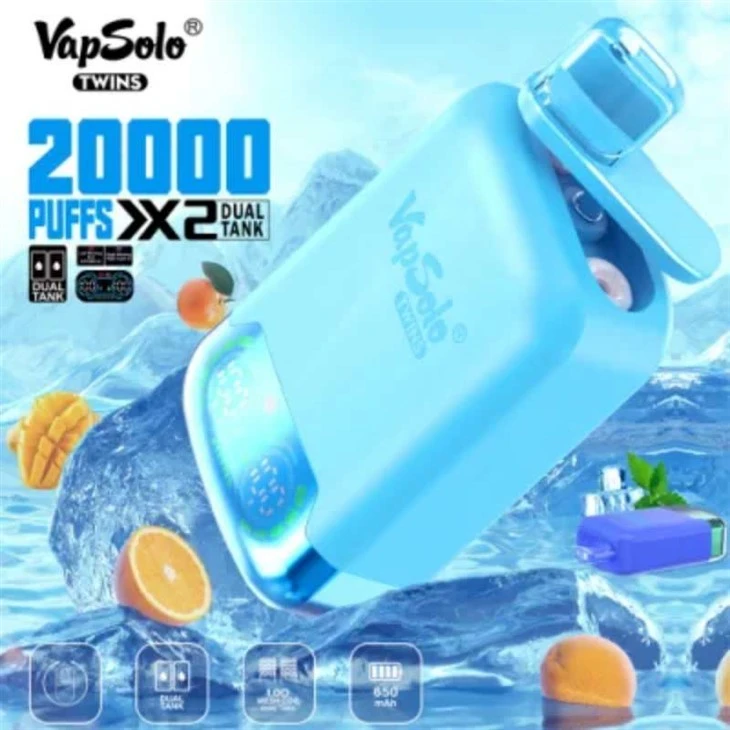 VapSolo Twins 20000 Vape de sabor duplo